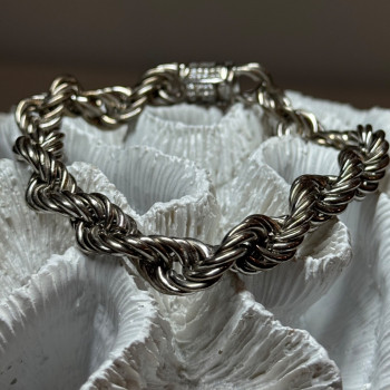 925 Sterling Silver CZ Bracelet Length 9 Inch