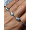 VINTAGE 925 STERLING SILVER ABALONE BRACELET LENGTH 7 Inch