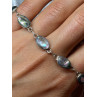 VINTAGE 925 STERLING SILVER ABALONE BRACELET LENGTH 7 Inch