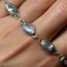 Vintage 925 Sterling Silver Abalone Bracelet Length 7 Inch