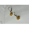 10K YELLOW GOLD HELIODOR FLOWERS EARRINGS