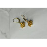 10K YELLOW GOLD HELIODOR FLOWERS EARRINGS