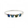 925 Sterling Silver Topaz, Peridot & Spinel Ring Size 9