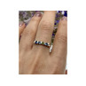 925 Sterling Silver Topaz, Peridot & Spinel Ring Size 9