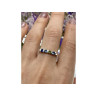 925 Sterling Silver Topaz, Peridot & Spinel Ring Size 9