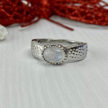 925 Sterling Silver Moonstone Ring Size 10.25