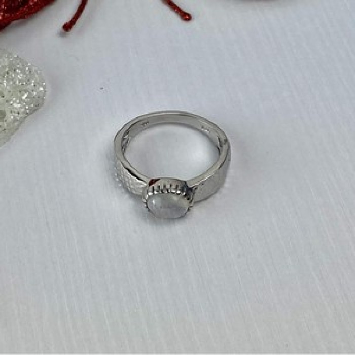 925 Sterling Silver Moonstone Ring Size 10.25