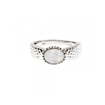 925 Sterling Silver Moonstone Ring Size 10.25