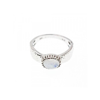 925 Sterling Silver Moonstone Ring Size 10.25