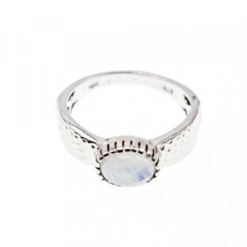 925 Sterling Silver Moonstone Ring Size 10.25