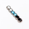925 Sterling Silver Goshenite, Topaz & Tourmaline Pendant