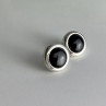 925 Sterling Silver Black Onyx Classic Stud Earrings