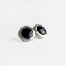 925 Sterling Silver Black Onyx Classic Stud Earrings
