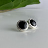 925 Sterling Silver Black Onyx Classic Stud Earrings