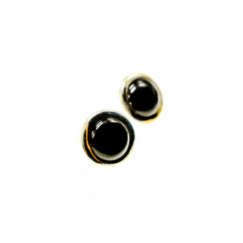 925 Sterling Silver Black Onyx Classic Stud Earrings