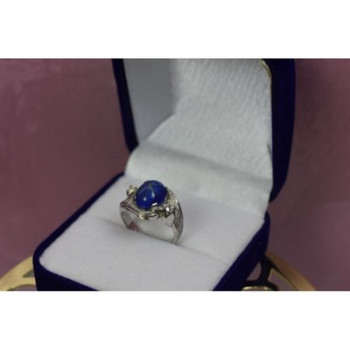 925 STERLING SILVER STAR SAPPHIRE RING SIZE 5.5