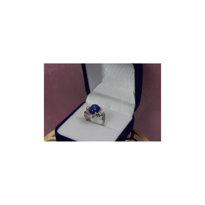 925 STERLING SILVER STAR SAPPHIRE RING SIZE 5.5