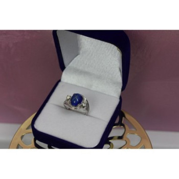 925 STERLING SILVER STAR SAPPHIRE RING SIZE 5.5