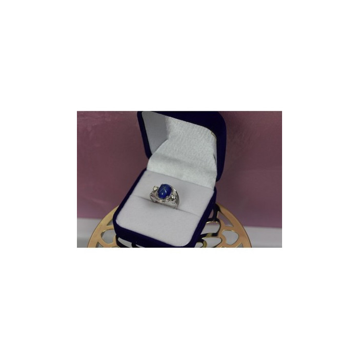 925 STERLING SILVER STAR SAPPHIRE RING SIZE 5.5