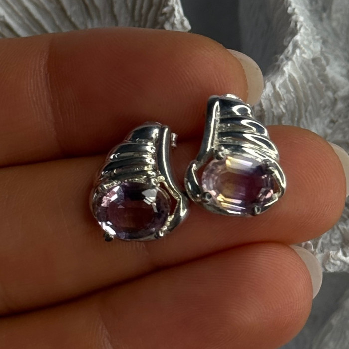 925 Sterling Silver Mystic Topaz Earrings Length 0.60 Inch