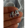 925 Sterling Silver Mystic Topaz Earrings Length 0.60 inch