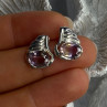 925 Sterling Silver Mystic Topaz Earrings Length 0.60 Inch