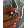925 Sterling Silver Mystic Topaz Earrings Length 0.60 inch