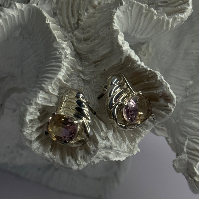 925 Sterling Silver Mystic Topaz Earrings Length 0.60 Inch