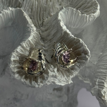 925 Sterling Silver Mystic Topaz Earrings Length 0.60 Inch
