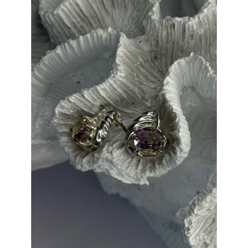 925 Sterling Silver Mystic Topaz Earrings Length 0.60 inch