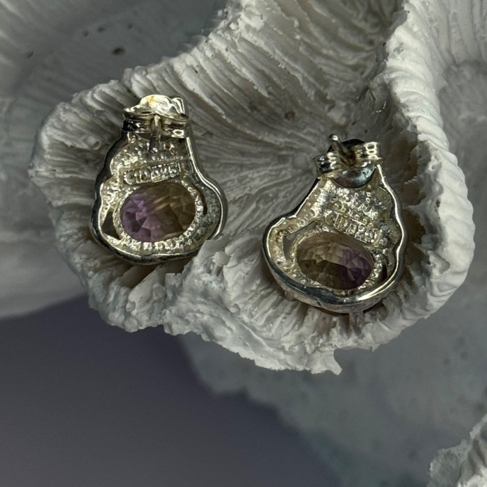 925 Sterling Silver Mystic Topaz Earrings Length 0.60 Inch