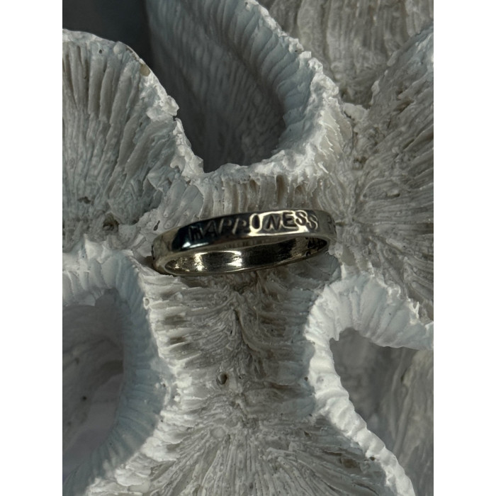 925 Sterling Silver Love Happiness Peace Magic Ring Size 8