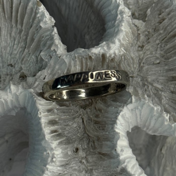 925 Sterling Silver Love Happiness Peace Magic Ring Size 8