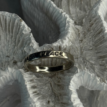 925 Sterling Silver Love Happiness Peace Magic Ring Size 8