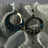Vintage Mexico 925 Sterling Silver Turquoise Earrings Length 2 Inch
