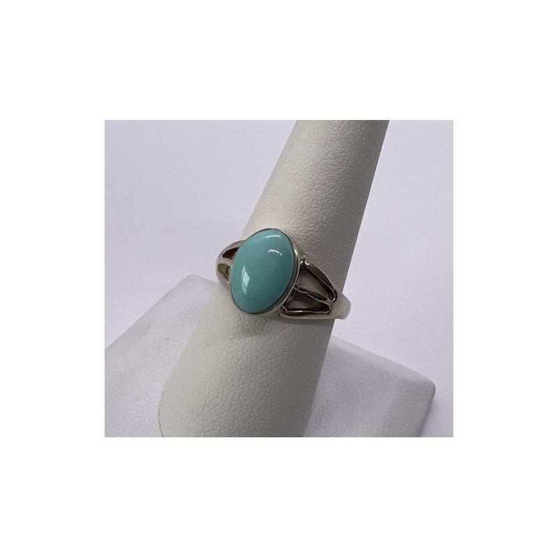 925 Sterling Silver Larimar Ring Size 8