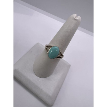 925 Sterling Silver Larimar Ring Size 8