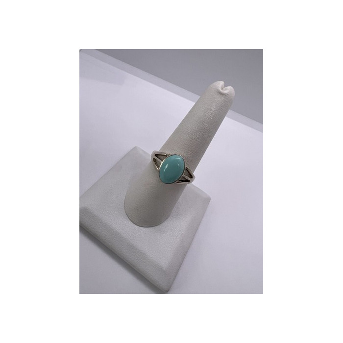 925 Sterling Silver Larimar Ring Size 8