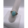 925 Sterling Silver Larimar Ring Size 8