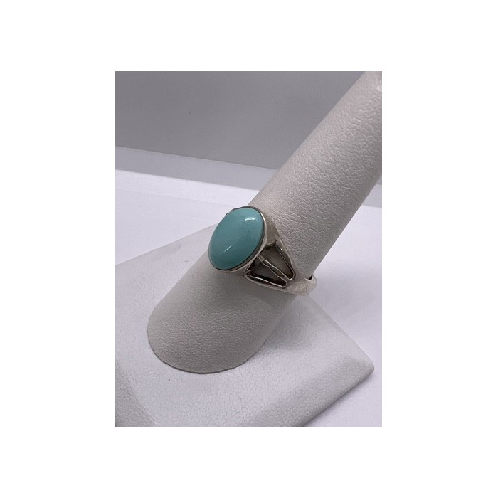 925 Sterling Silver Larimar Ring Size 8