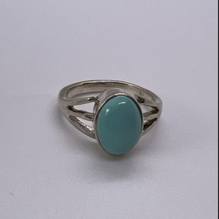 925 Sterling Silver Larimar Ring Size 8