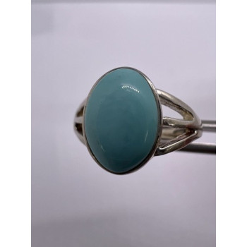 925 Sterling Silver Larimar Ring Size 8
