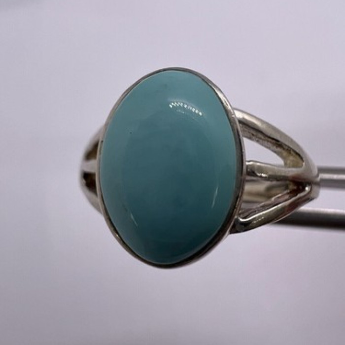 925 Sterling Silver Larimar Ring Size 8