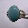 925 Sterling Silver Larimar Ring Size 8