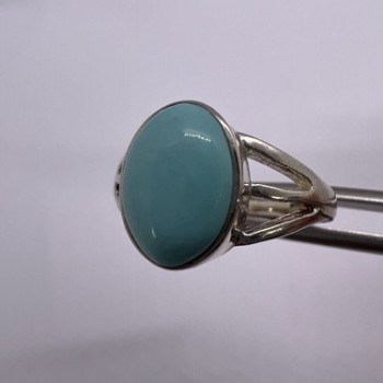 925 Sterling Silver Larimar Ring Size 8