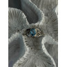 925 Sterling Silver Blue Topaz Ring Size 6