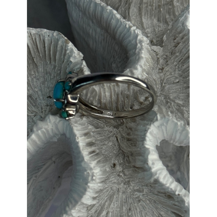 Bbj 925 Sterling Silver Turquoise Ring Size 9.5