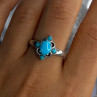 Bbj 925 Sterling Silver Turquoise Ring Size 9.5