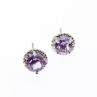 925 Sterling Silver Amethyst Stud Earrings