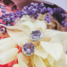 925 Sterling Silver Amethyst Stud Earrings